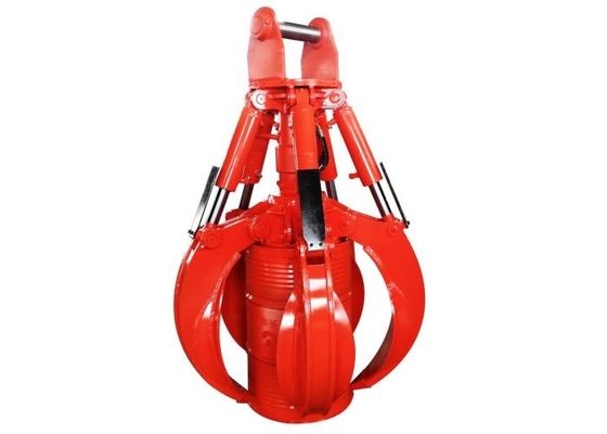 Grabiarka obracająca się pomarańczowa skórka chwytanie wiadro z wysoką wydajnością 5 sztuk cylinder hydrauliczny