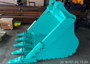 OEM Excavator Rock Bucket Two Layer Gusset Plate With Pins Brushing Strong Dimension Stable