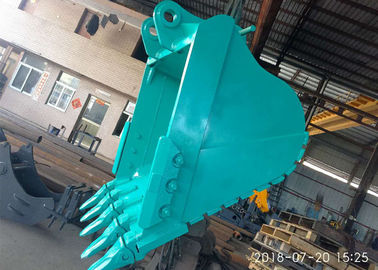 OEM Excavator Rock Bucket Two Layer Gusset Plate With Pins Brushing Strong Dimension Stable
