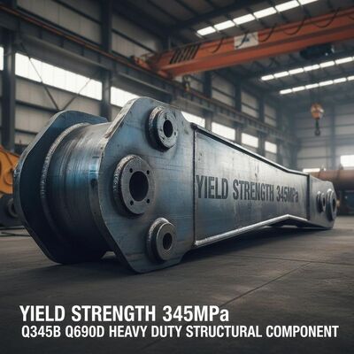 Wytrzymałość na rozciąganie 345 MPa Wysięgnik koparki Q345B Q690D Wytrzymały element konstrukcyjny do maszyn do robót ziemnych