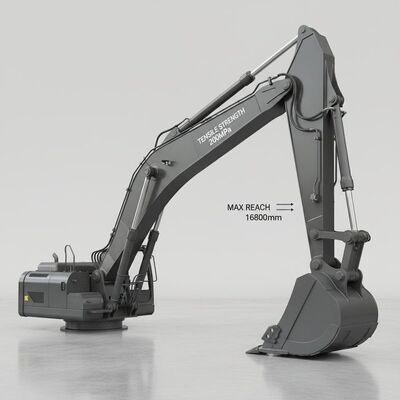 Bez przeciwwagi Excavator Boom Arm o wytrzymałości na rozciąganie 200MPa i maksymalnej wysokości 16800mm nadaje się do różnych zadań wykopaliskowych